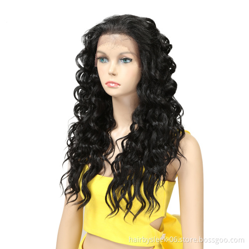 Magic Hair Ocean Wave Hair 24 Inch Heat Resistant Fiber Lace Front Wigs Synthetic Lace Front Wigs For Black Women